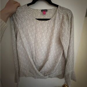 Vince Camuto Black and White Polka Dot Blouse